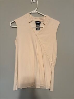 Star Wars Rey Cream Sleeveless Faux-Wrap Tank